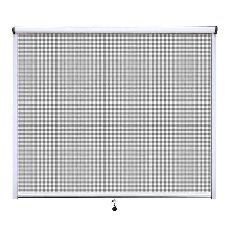 Retractable Window Fly Screen Flyscreen Mesh DIY 1.8m x 1.5m White