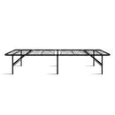 Foldable Single Metal Bed Frame - Black