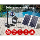 110W LED Lights Solar Fountain with Battery Outdoor Fountains Submersible Water Pump