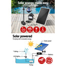 30W LED Lights Solar Fountain with Battery Outdoor Fountains Submersible Water Pump