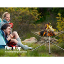 Portable Fire Pit BBQ Outdoor Camping Wood Burner Fireplace Heater Pits