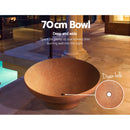 Rustic Fire Pit Camping Wood Burner Rusted Outdoor Iron Bowl Heater 70CM