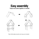 Wooden Cabin Kids Bookcase Display Shelf Childrens Bookshelf Organizer