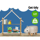 Wooden Cabin Kids Bookcase Display Shelf Childrens Bookshelf Organizer