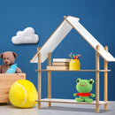 Wooden Cabin Kids Bookcase Display Shelf Childrens Bookshelf Organizer