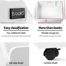 Keezi Kids Bookcase Childrens Bookshelf Organiser Storage Shelf Wooden White