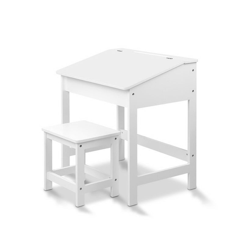 Keezi Kids Table and Chairs Set Children Drawing Writing Desk Storage Toys Play