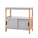 Buffet Sideboard Cabinet Storage Shelf Cupboard Hallway Tabe Sliding Door