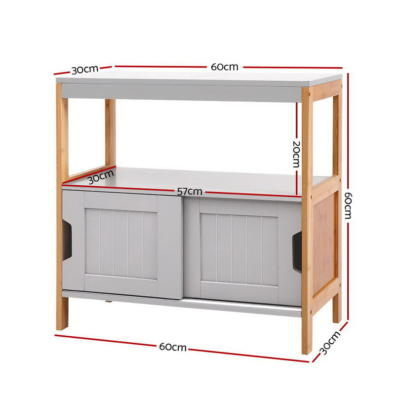 Buffet Sideboard Cabinet Storage Shelf Cupboard Hallway Tabe Sliding Door