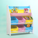 Kids Bookcase Childrens Bookshelf Toy Storage Organizer 2 Tiers Shelves
