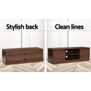TV Cabinet Entertainment Unit Stand Side Storage Lowline Cupboard Walnut