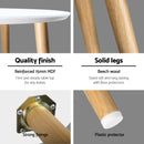 Round Side Table - White