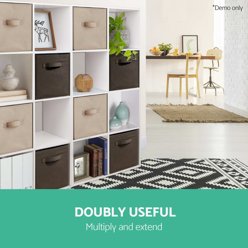 8 Cube Display Storage Shelf - White
