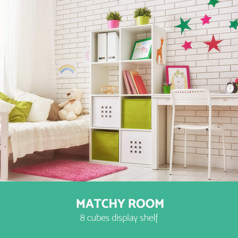 8 Cube Display Storage Shelf - White