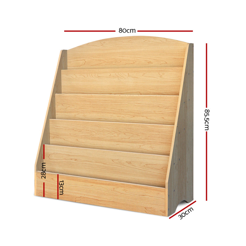 5 Tiers Kids Bookshelf Magazine Shelf Rack Organiser Bookcase Display