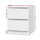 Bedside Table Cabinet Lamp Side Tables Drawers Nightstand Unit White