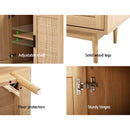 Rattan Buffet Sideboard Cabinet Storage Hallway Table Kitchen Cupboard