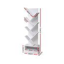 Display Shelf 7-Shelf Tree Bookshelf Book Storage Rack Bookcase White