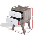 Bedside Tables Drawers Side Table Nightstand Storage Cabinet Wood