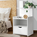 Bedside Table Cabinet Shelf Display Drawer Side Nightstand Unit Storage