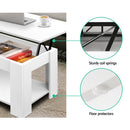 Lift Up Top Mechanical Coffee Table - White