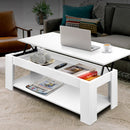 Lift Up Top Mechanical Coffee Table - White