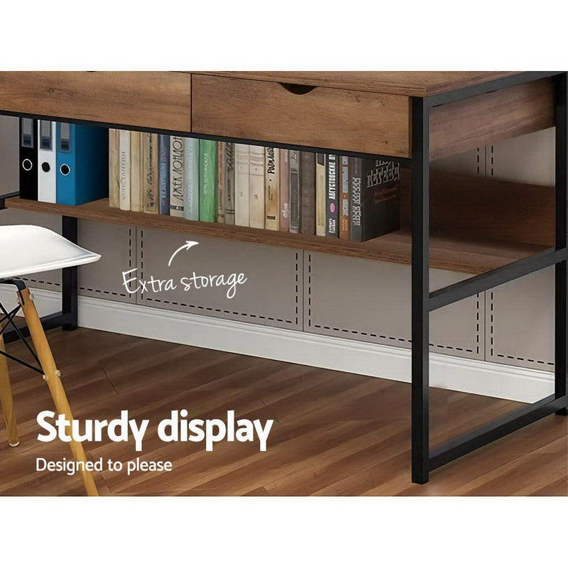 Office Computer Desk Study Table Workstation Student Bookshelf Storage Drawers