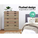6 Chest of Drawers Tallboy Dresser Table Storage Cabinet Oak Bedroom