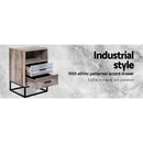 Bedside Tables Drawers Side Table Wood Nightstand Storage Cabinet Unit