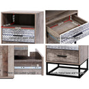 Bedside Tables Drawers Side Table Wood Nightstand Storage Cabinet Unit