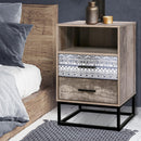 Bedside Tables Drawers Side Table Wood Nightstand Storage Cabinet Unit