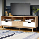 TV Cabinet Entertainment Unit Stand Wooden Storage 140cm Scandinavian