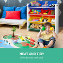 12 Plastic Bins Kids Toy Organiser Box Bookshelf Storage Rack Cabinet