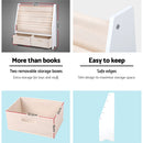 4 tier Kids Bookshelf Wooden Bookcase Children Toy Organiser Display Rack