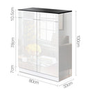 High Gloss Shoe Cabinet Rack- Black & White
