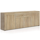 Buffet Sideboard Cabinet Storage 4 Doors Cupboard Hall Wood Hallway Table