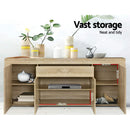 Buffet Sideboard Cabinet Storage 4 Doors Cupboard Hall Wood Hallway Table