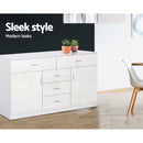 Buffet Sideboard Cabinet High Gloss Storage Dresser Table Cupboard White