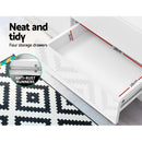 180cm TV Cabinet Stand Entertainment Unit High Gloss Furniture 4 Storage Drawers White