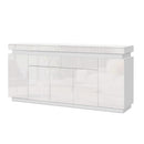 180cm LED Buffet Sideboard Cabinet High Gloss Storage Cupboard Drawers