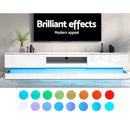 TV Cabinet Entertainment Unit Stand Storage RGB LED 180cm Display Shlef