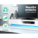 TV Cabinet Entertainment Unit Stand Storage RGB LED 180cm Display Shlef