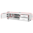 120cm TV Stand Entertainment Unit Storage Cabinet Drawers Shelf White