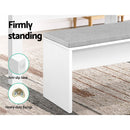 Dining Bench Upholstery Seat Stool Chair Cushion Furniture White 90cm
