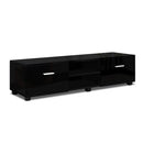 140cm High Gloss TV Cabinet Stand Entertainment Unit Storage Shelf Black
