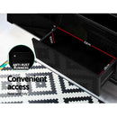 TV Cabinet Entertainment Unit Stand RGB LED High Gloss Furniture Storage Drawers Shelf 180cm Black