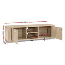 TV Cabinet Entertainment Unit TV Stand Display Shelf Storage Cabinet Wooden