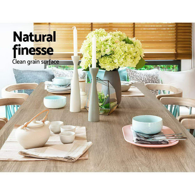 Dining Table 6-8 Seater Wooden Kitchen Tables Oak 160cm Cafe Restaurant