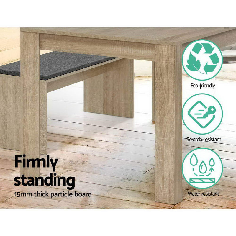 Dining Table 6-8 Seater Wooden Kitchen Tables Oak 160cm Cafe Restaurant