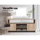 TV Cabinet Entertainment Unit Stand Storage Shelf Sideboard 140cm Oak